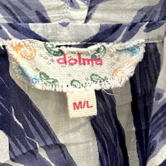 Dolma Blue & White Print Kimono, Sz M/L, Excellent Condition! - Picture 3 of 8